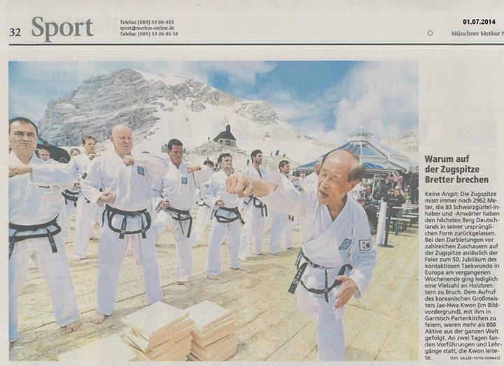 Großlehrgang mit Meister Kwon in Garmisch 2014