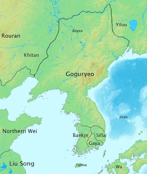 Karte des damaligen Korea