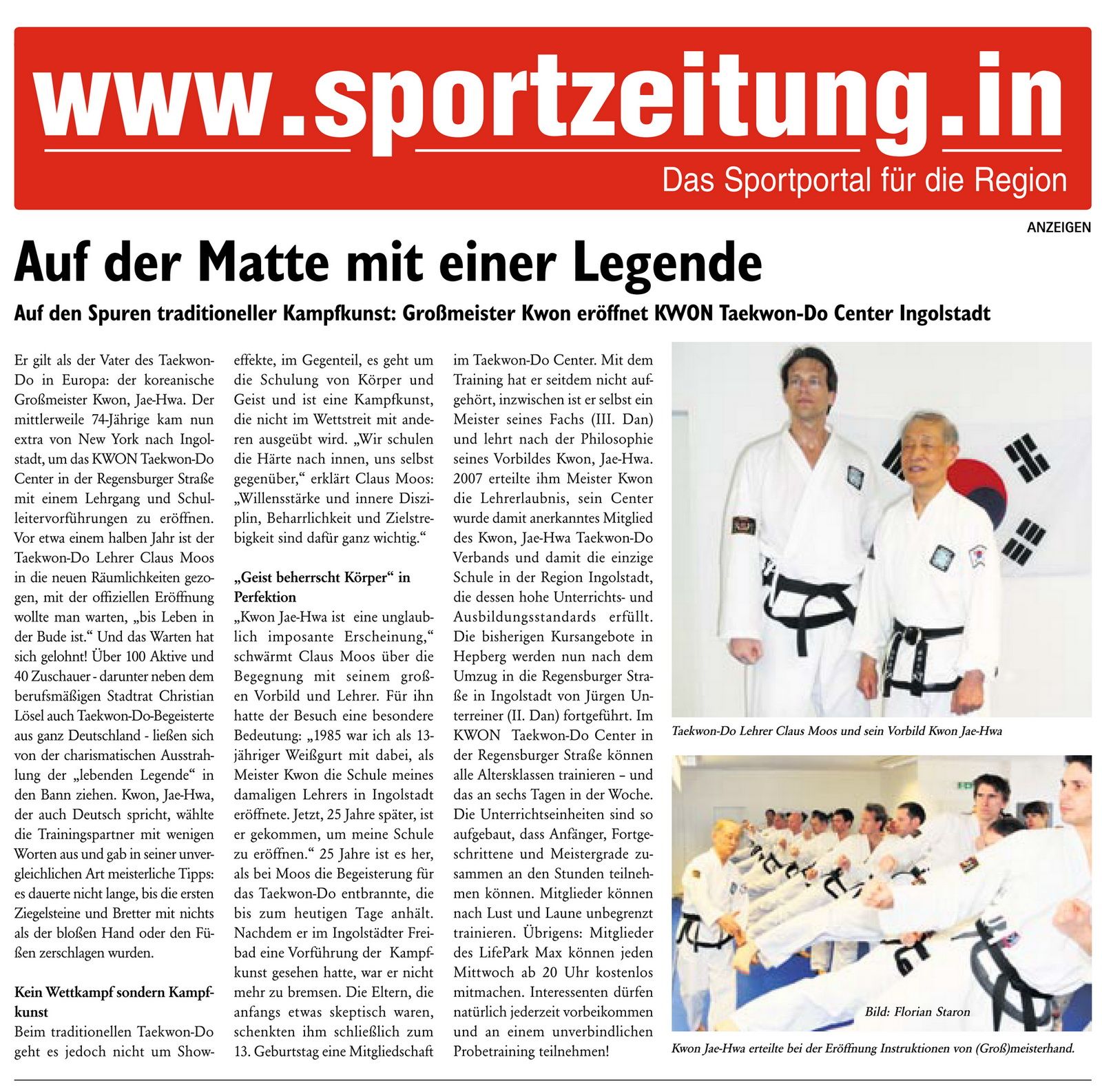 Blickpunkt Wochenende (Sportzeitung IN), 12. März 2011